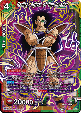 Malicious Machinations - BT8-105 : Raditz, Arrival of the Invader (Foil) (7141477810342)