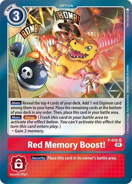 Promo - P-035 : Red Memory Boost! (Super Rare) (7140082319526)