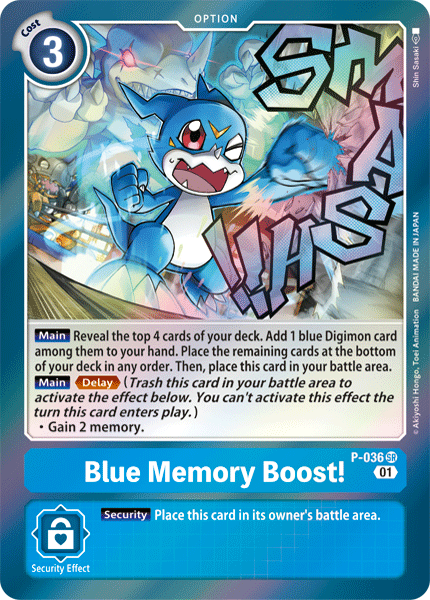 Promo - P-036 : Blue Memory Boost! (Super Rare) (7140083138726)