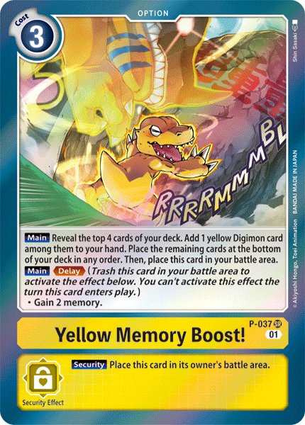Promo - P-037 : Yellow Memory Boost! (Super Rare) (7140083794086)