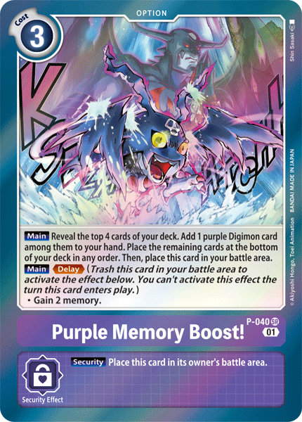 Promo - P-040 : Purple Memory Boost! (Super Rare) (7140085661862)
