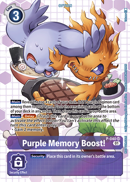 Promo - P-040 : Purple Memory Boost! (Super Rare) (Alt Art) (7546737983735)