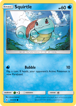 SUN AND MOON, Unbroken Bonds - 033/236 : Squirtle (Reverse Holo) (5468304015526)