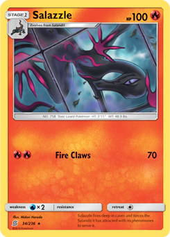 SUN AND MOON, Unified Minds - 034/236 : Salazzle (Reverse Holo) (7494993412343)
