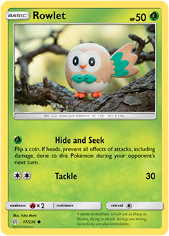 SUN AND MOON, Cosmic Eclipse - 018/236 : Rowlet (Reverse Holo) (7744031621367)