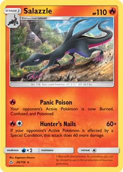 SUN AND MOON, Ultra Prism - 026/156 : Salazzle (Reverse Holo) (7741114024183)