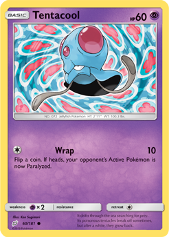 SUN AND MOON, Team Up - 060/181 : Tentacool (Reverse Holo) (5470856904870)
