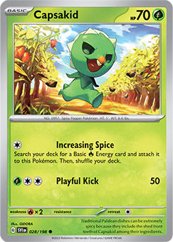 SCARLET AND VIOLET, Base Set - 028/198 : Capsakid (Non Holo) (7911126434039)