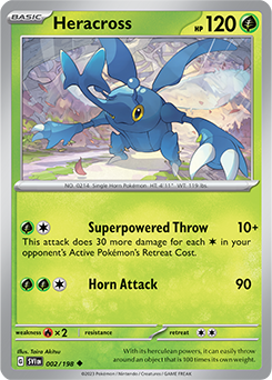 SCARLET AND VIOLET, Base Set - 002/198 : Heracross (Non Holo) (7911133511927)
