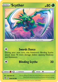 SWORD AND SHIELD, Rebel Clash - 004/192 : Scyther (Reverse Holo) (6103177658534)