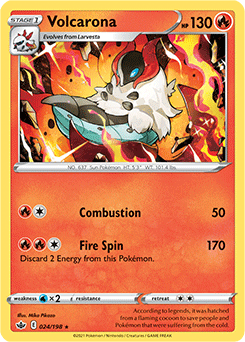 SWORD AND SHIELD, Chilling Reign - 024/163 : Volcarona (Reverse Holo) (7023314796710)