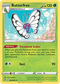 SWORD AND SHIELD, Fusion Strike - 003/264 : Butterfree (Holo) (7773085696247)