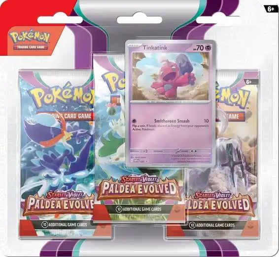 Pokemon - 3 Pack Blister: (Tinkatink) - Scarlet & Violet Paldea Evolved (7908550508791)