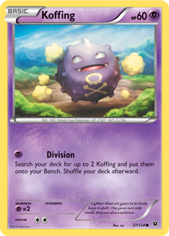 X&Y, Fates Collide - 027/124 : Koffing (Reverse Holo) (7744077332727)