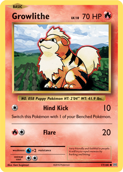 X&Y, Evolutions - 017/149 : Growlithe (Reverse Holo) (6862811758758)
