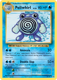X&Y, Evolutions - 024/149 : Poliwhirl (Reverse Holo) (6862813757606)