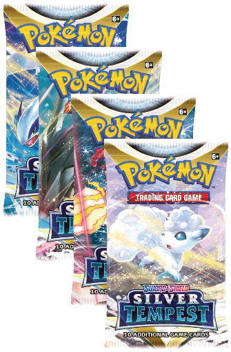 Pokemon - 4x Booster Pack (Art Set) - Sword and Shield Silver Tempest (7752208318711)