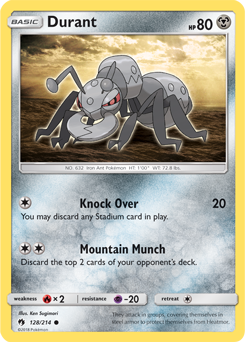 SUN AND MOON, Lost Thunder - 128/214 : Durant (Reverse Holo) (7023248539814)