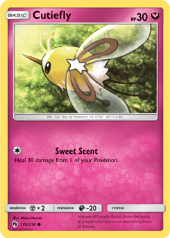 SUN AND MOON, Lost Thunder - 145/214 : Cutiefly (Reverse Holo) (7023249195174)
