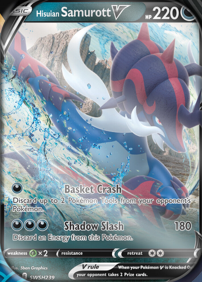 Pokemon - Hisuian Samurott V - Divergent Powers Tin – Cosmic Collectables UK