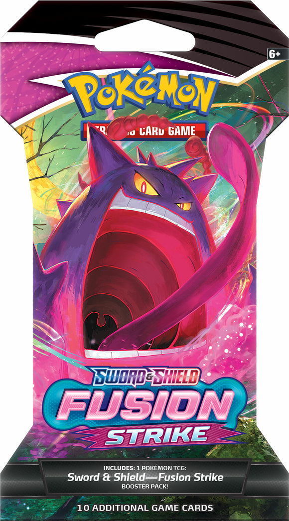 Pokemon - Sleeved Booster Pack: Gengar - Sword and Shield Fusion Strike (7017979379878)