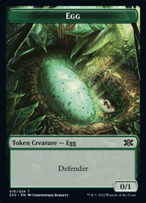 Double Masters 2022 - Double Sided Token - 016//006 : Egg // Monk (Non foil) (7857999806711)