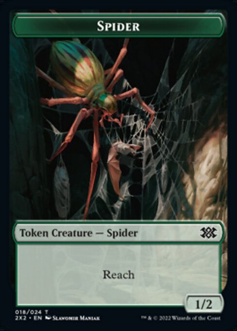 Double Masters 2022 - Double Sided Token - 018//006 : Spider // Monk (Non foil) (7858003050743)
