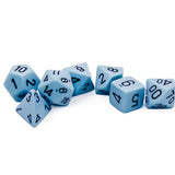 Chessex - Opaque Pastel Polyhedral 7 Dice Set - Blue/Black