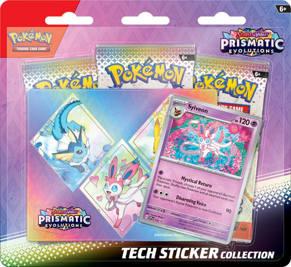 Pokemon - Scarlet & Violet Prismatic Evoltuions - Tech Sticker - 3 Pack Blister (14824473493885)