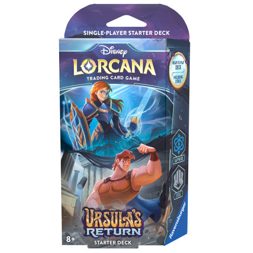 Disney Lorcana Card Game - Ursula's Return - Starter Deck - Sapphire & Steel (Anna & Hercules) (8296001372407)