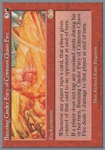 MTG - Unhinged - 040/140 : Burning Cinder Fury of Crimson Chaos Fire (Non Foil)