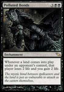 MTG - Shadowmoor - 074/301 : Polluted Bonds (Non Foil) (14831813525885)