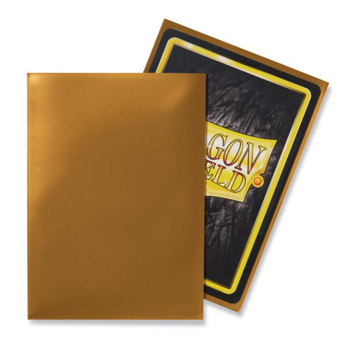 Card Sleeves - Gold - Dragon Shield - Standard Size - Gloss - QTY: 50 (Repacks) (8049367187703)