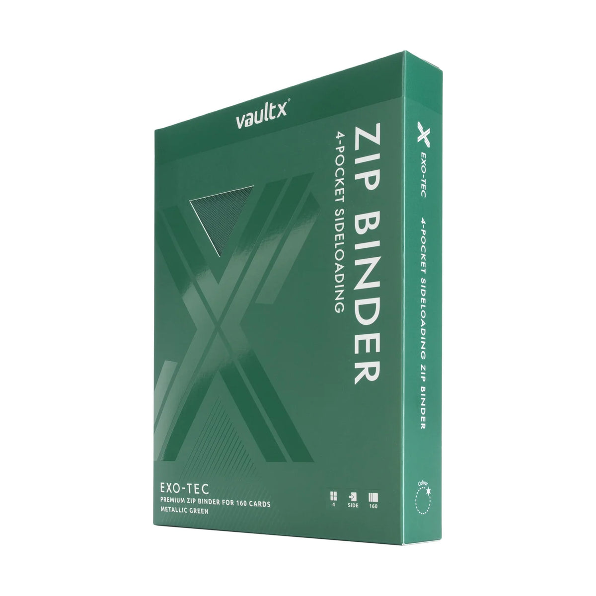 034 Zip Vault X - eXo-Tec - 4 Pocket Zip Binder - Metallic Green – Cosmic ...