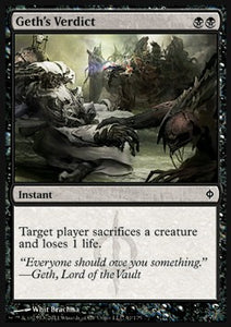 MTG - New Phyrexia - 061/175 : Geth's Verdict (Foil) (9508777165047)