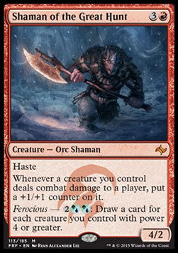 MTG - Fate Reforged - 113/185 : Shaman of the Great Hunt (Non Foil) (9519065137399)