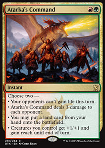 MTG - Dragons of Tarkir - 213/264 : Atarka's Command (Non Foil) (9519053242615)