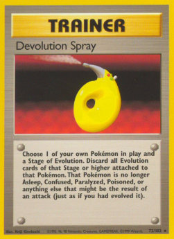 Base Set - 072/102 : Devolution Spray (Non Holo) (Unlimited) (14876240609661)