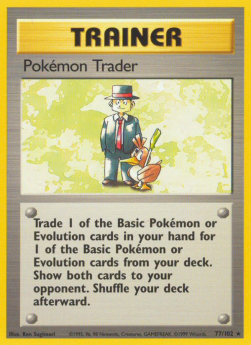 Base Set - 077/102 : Pokémon Trader (Non Holo) (Unlimited) (14876236972413)