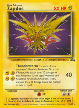 Fossil - 30/62 : Zapdos (Non Holo) (Unlimited) (14875983511933)