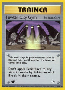 Gym Heroes - 1st Edition - 115/132 : Pewter City Gym (Non Holo) (7964580315383)