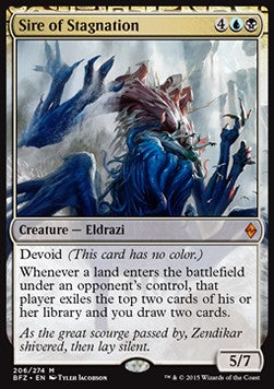 MTG - Battle for Zendikar - 206/274 : Sire of Stagnation (Non Foil) (9506544287991)