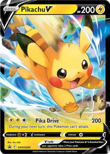 SWORD AND SHIELD, Black Star Promo - SWSH285 : Pikachu V (Half Art) (7921061462263)