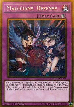 YGO - The Dark Side of Dimensions Movie Pack - MVP1-ENG28 : Magicians' Defense (Gold Rare) (1st Edition) (8109881950455)