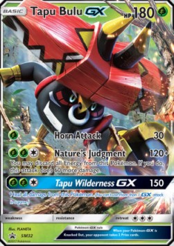 SUN AND MOON, Black Star Promo - SM032 : Tapu Bulu GX (Half Art) (9534414455031)