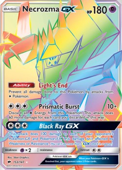 SUN AND MOON, Burning Shadows - 153/147 : Necrozma GX (Half Art) (14840963989885)