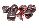 Chessex - Translucent Polyhedral 7 Dice Set - Smoke & Red
