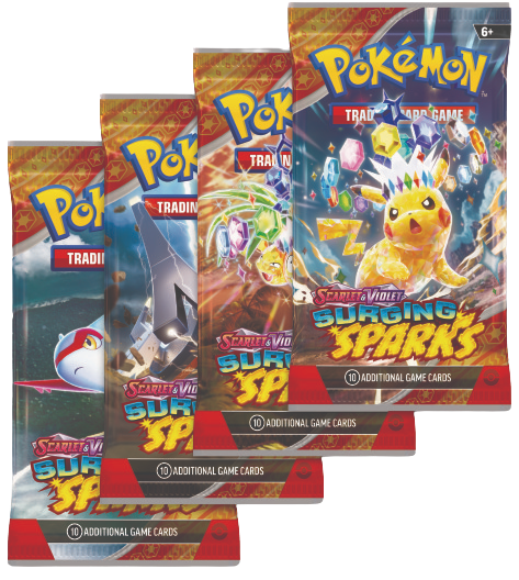 Pokemon - 4x Booster Packs (Artset) - Scarlet & Violet Surging Sparks (9503380865271)