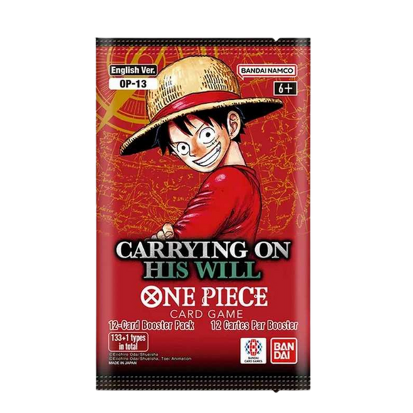 One Piece Card Game - OP13 - Carrying On His Will - Booster Pack - (12 Cards)