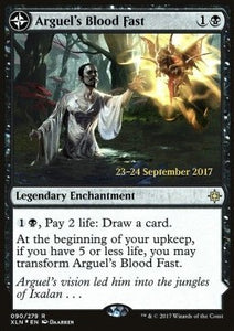 MTG - Ixalan: Promos - 090/279 : Arguel's Blood Fast / Temple of Aclazotz (Foil) (8377330729207)